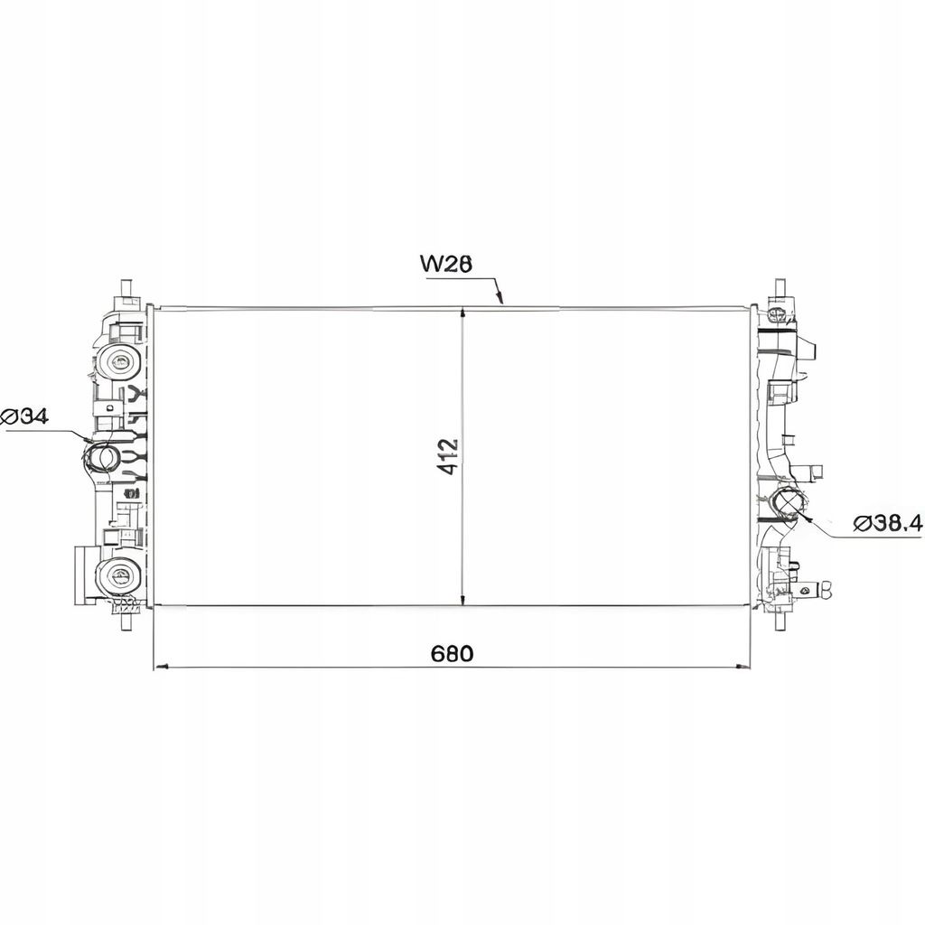 фото №1, Diederichs dcm2704 радіатор, система охолодження двигуна