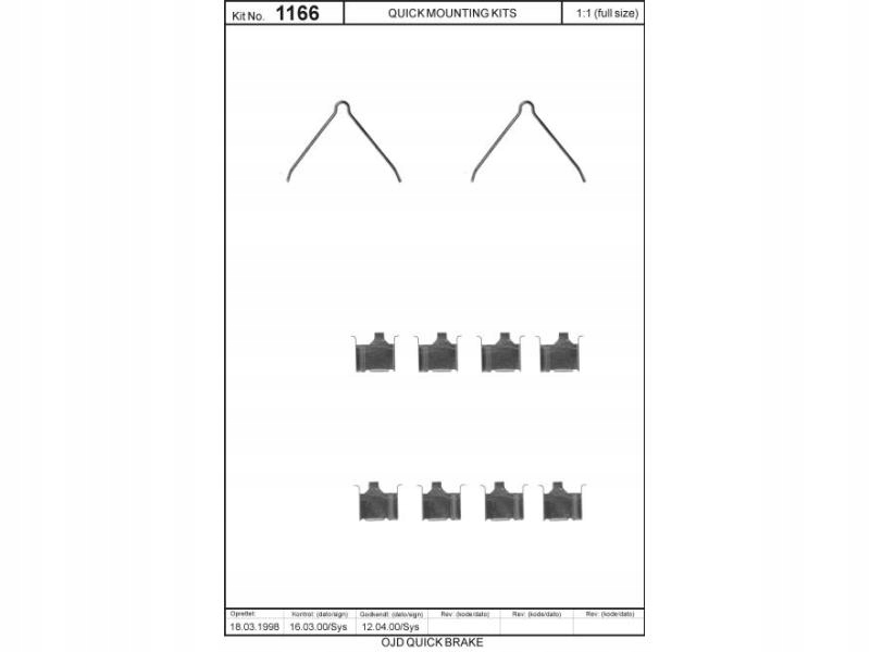 фото №10, Набір монтажний гальмівних колодок mazda 6 gg 626 323 задня