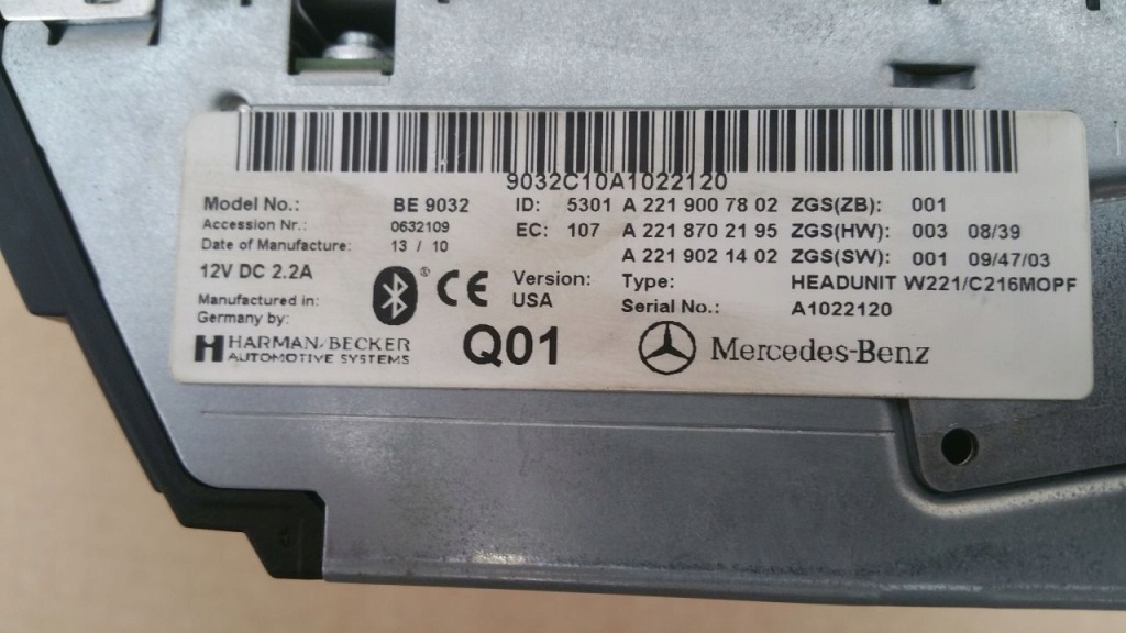 фото №2, Mercedes w221 чейнджер навігація радіо sd navi