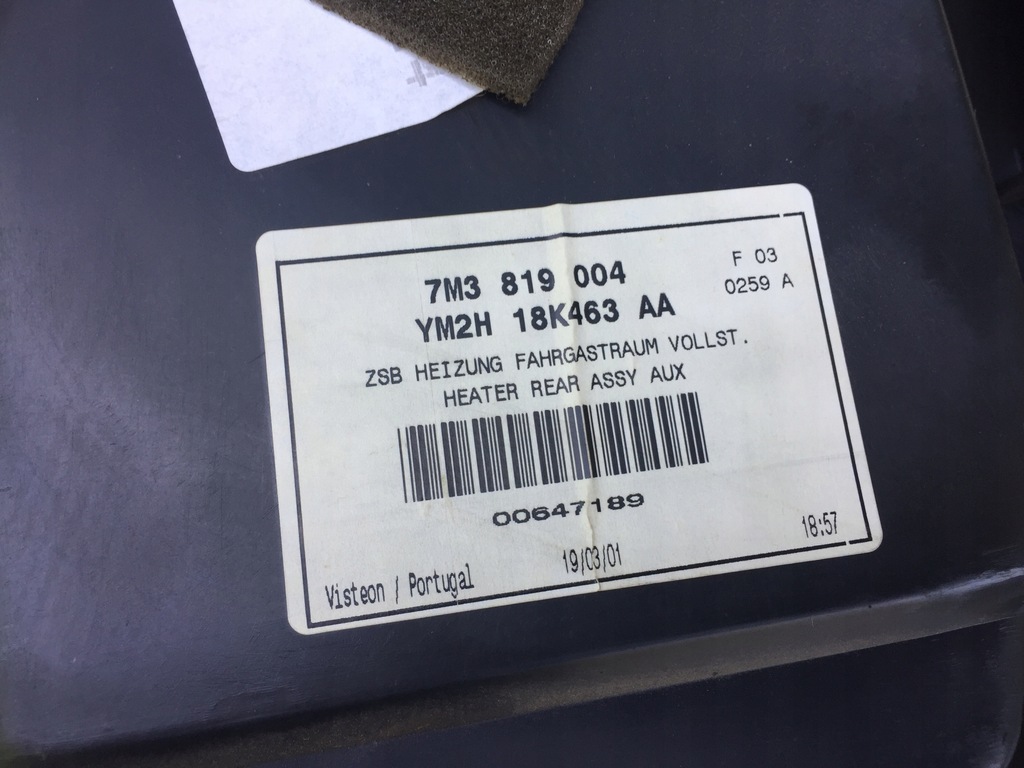 фото №5, Отопитель воздуходувка задняя ford galaxy mk1 lift