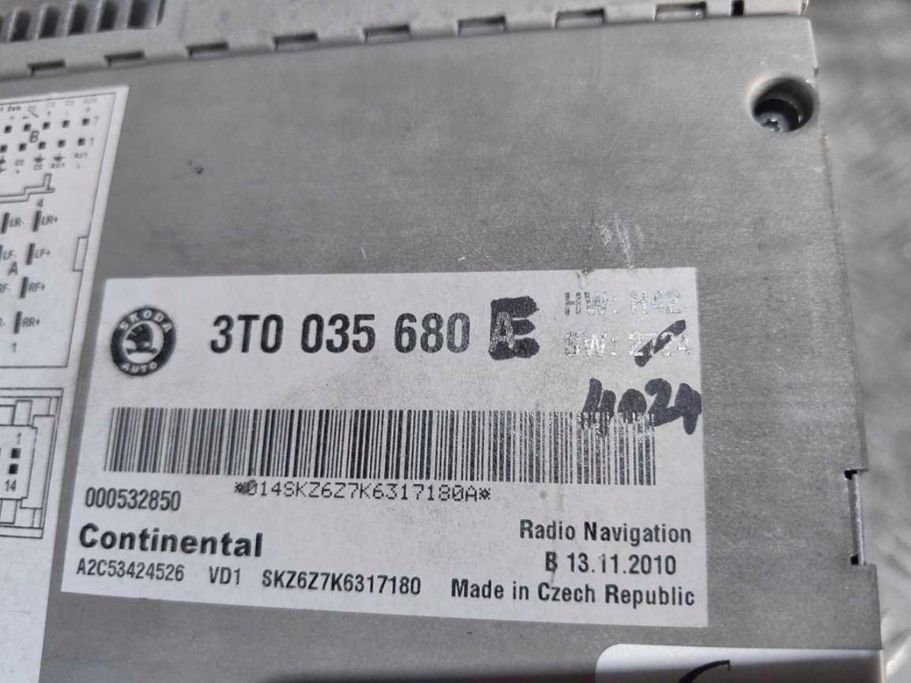 фото №3, Octavia ii радио навигация columbus 3t0035680a