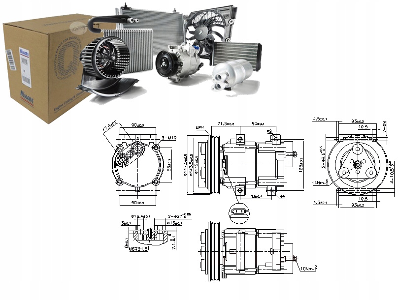 фото №1, Компрессор кондиционера ford fiesta iv fiesta minivan ka puma mazda