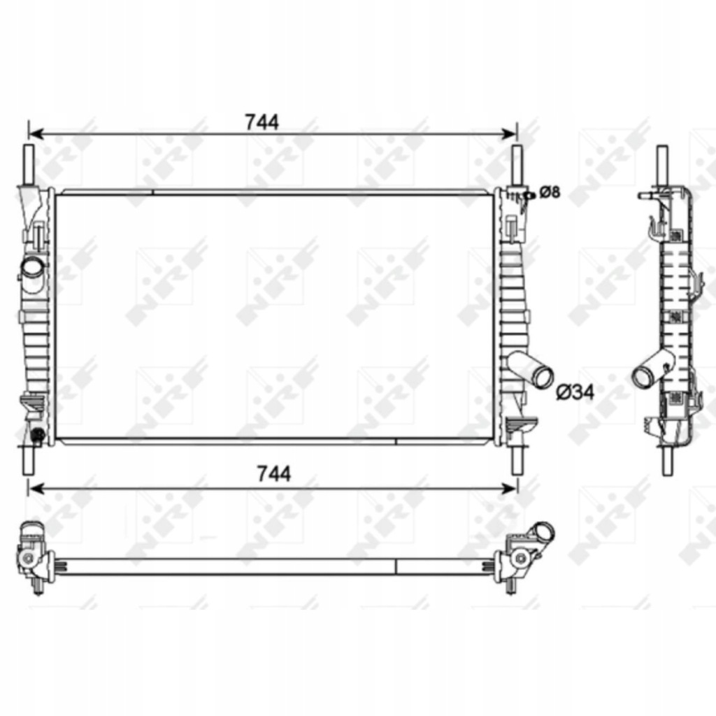 Радиатор воды ford transit ford transit 00-06 Доставка