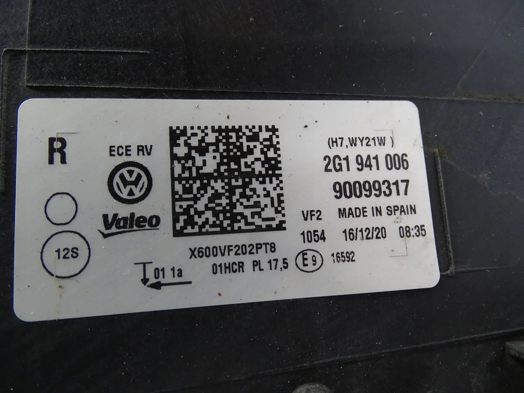 фото №6, Лампа перед передняя правая vw polo vi 2g valeo