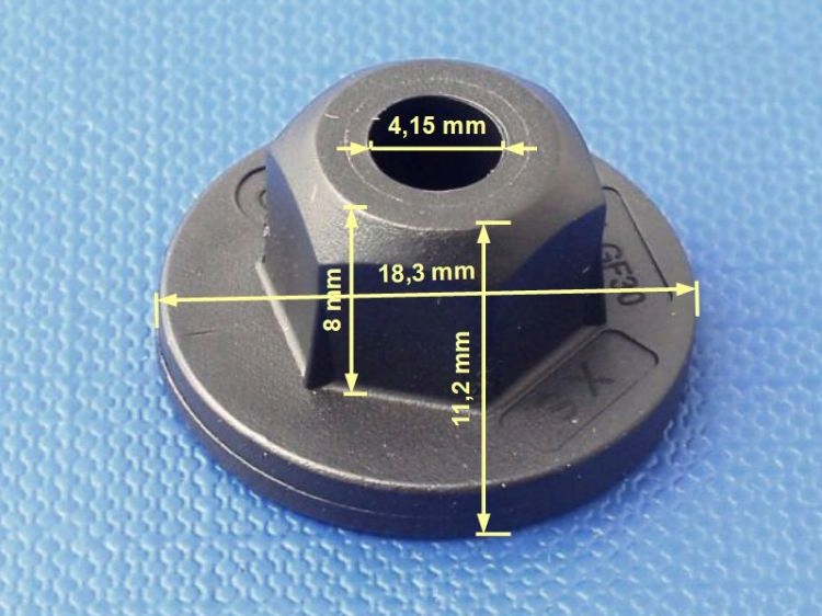 фото №2, 10x гайка пластик