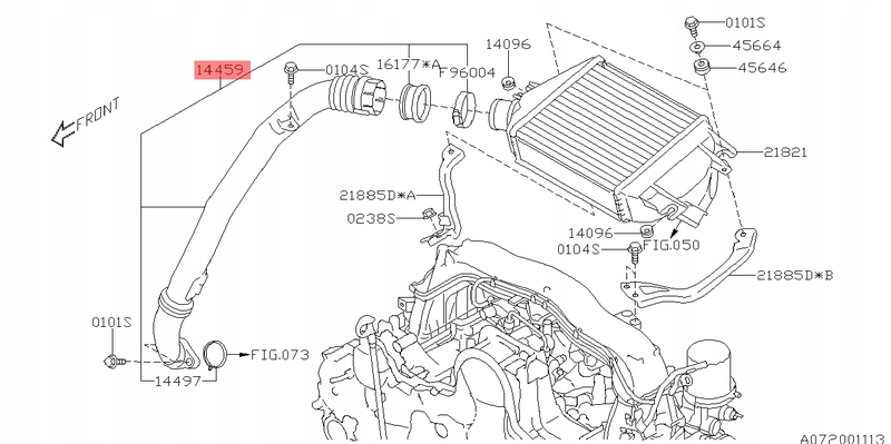 фото №3, Forester impreza legacy outback xv шланг труба turbo 14459aa632 оригинал