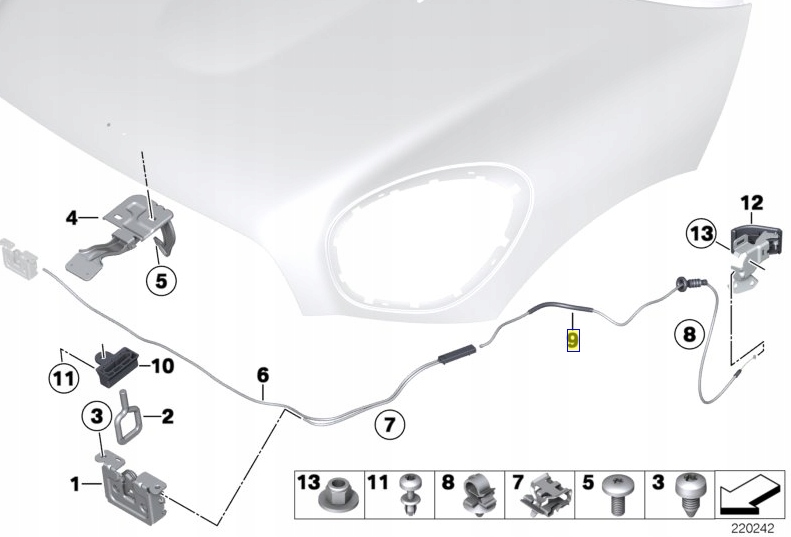 фото №2, Mini задні тягa трос капот r60 r61