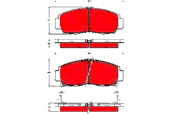 фото №1, Trw тормозные колодки тормозные honda перед accord civic fr-v