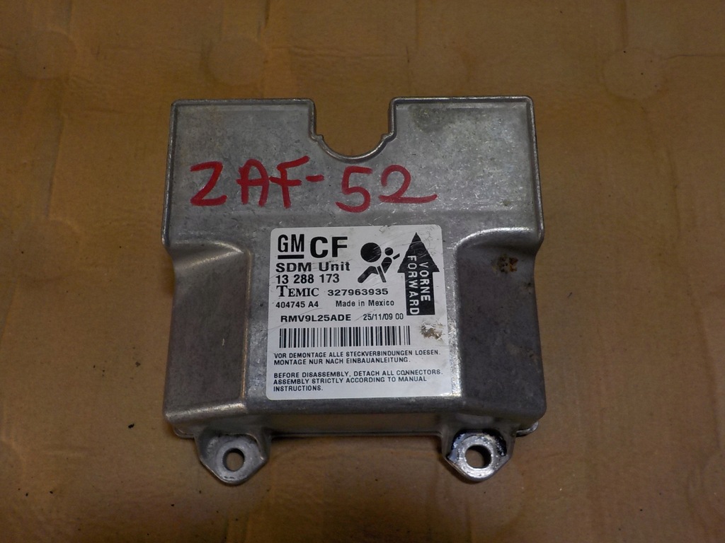 фото №1, Zafira b датчик подушка безпеки 13210739