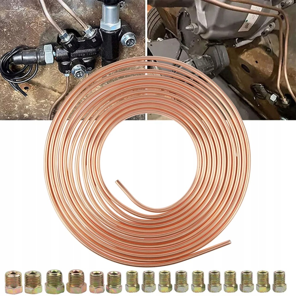 10m трубка мідна на дроти гальмівні krążek +16szt наконечників Недорого