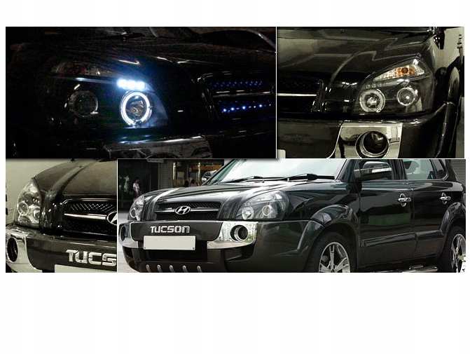 фото №2, Лампы фары hyundai tucson 04-10 кольца black