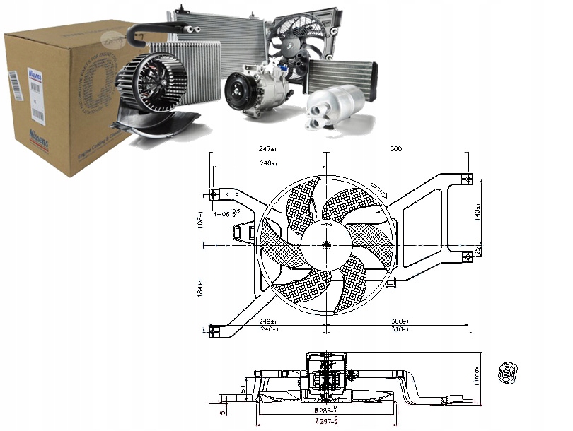фото №1, Вентилятор радіатора з корпус dacia logan logan