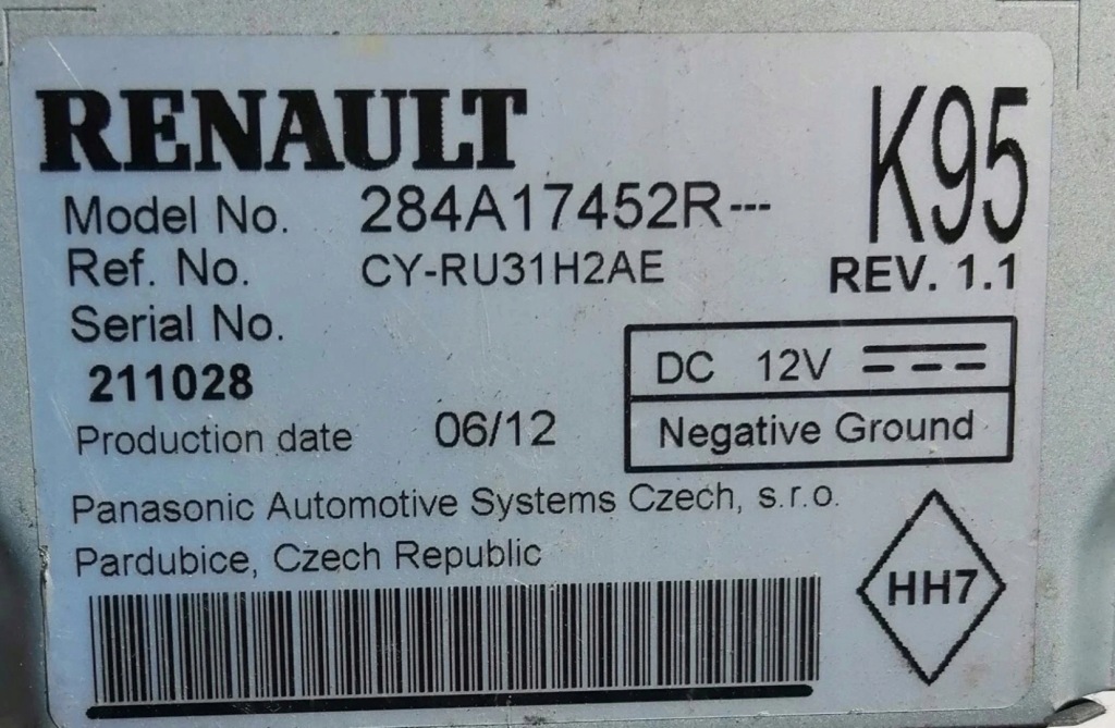 Модуль блок управления renault оригинальный номер 284b17152r Доставка