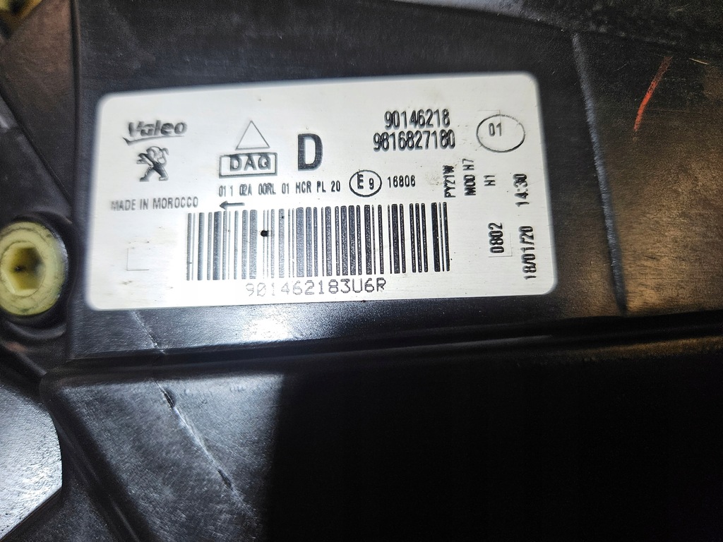 фото №11, Peugeot rifter лампа левая правая линза led 9816827280 9816827180