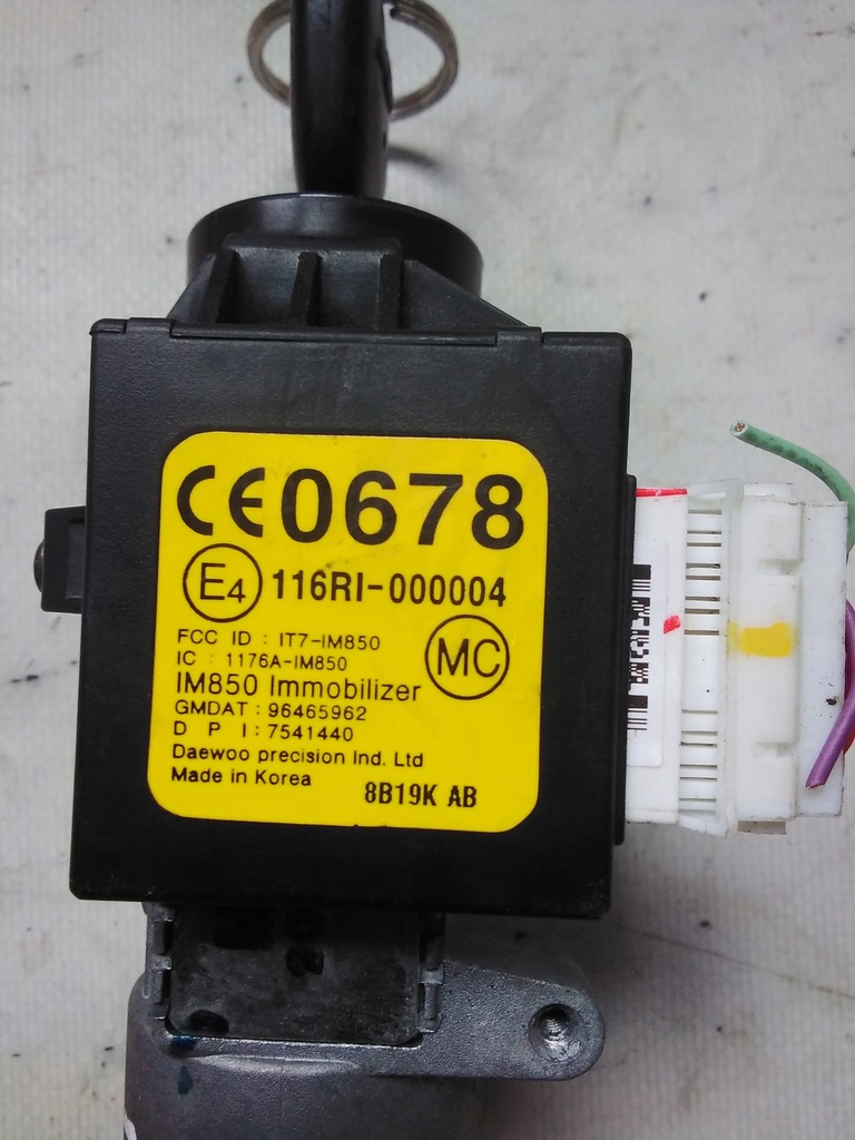 фото №4, 8248 chevrolet matiz замок зажигания ключ 96465962