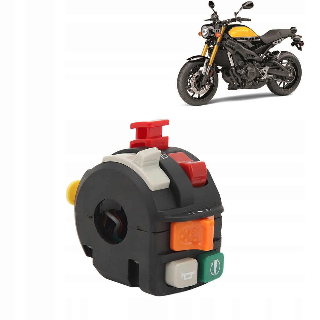 фото №12, Перемикач na кермо motocykla 7/8 cala 22mm 7-funkcyjny перемикач