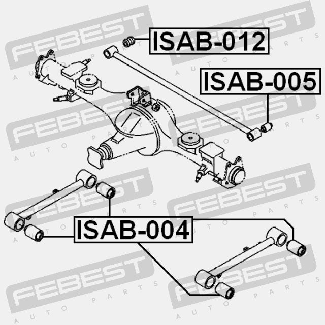 фото №2, Втулка поздовжній тяга задня isuzu rodeo trooper febest isab-004