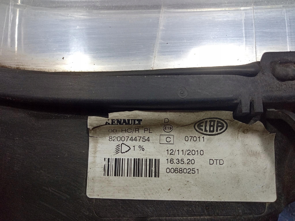 фото №6, Dacia logan i lift фара правый лампа передняя eu 8200744754