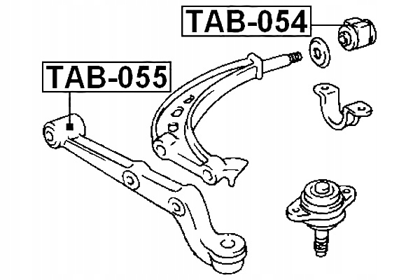 фото №2, Febest сайлентблок передньої важіль нижній toyota estima tcr1.2