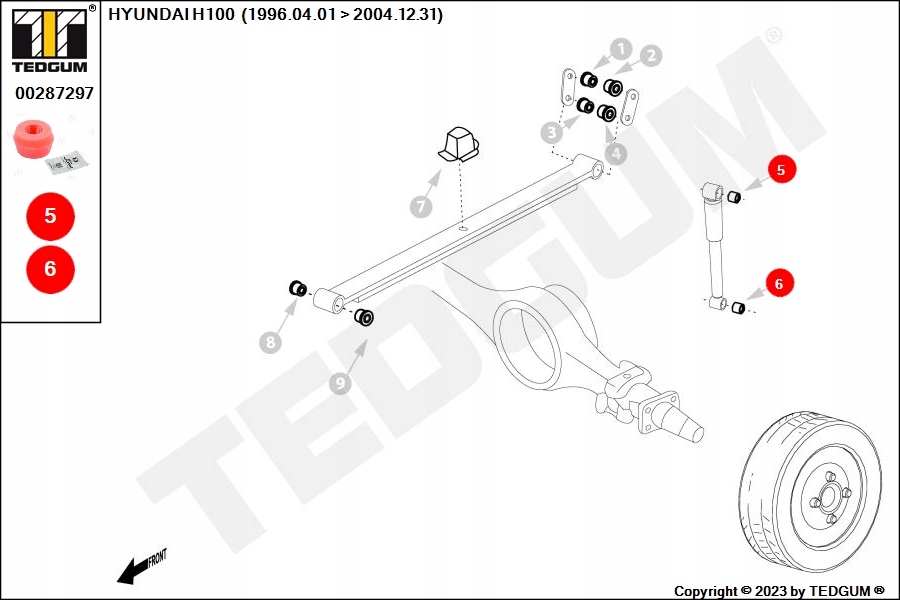 фото №13, Полиуретановая втулка амортизатора втулка рычага hyundai kia atos h100