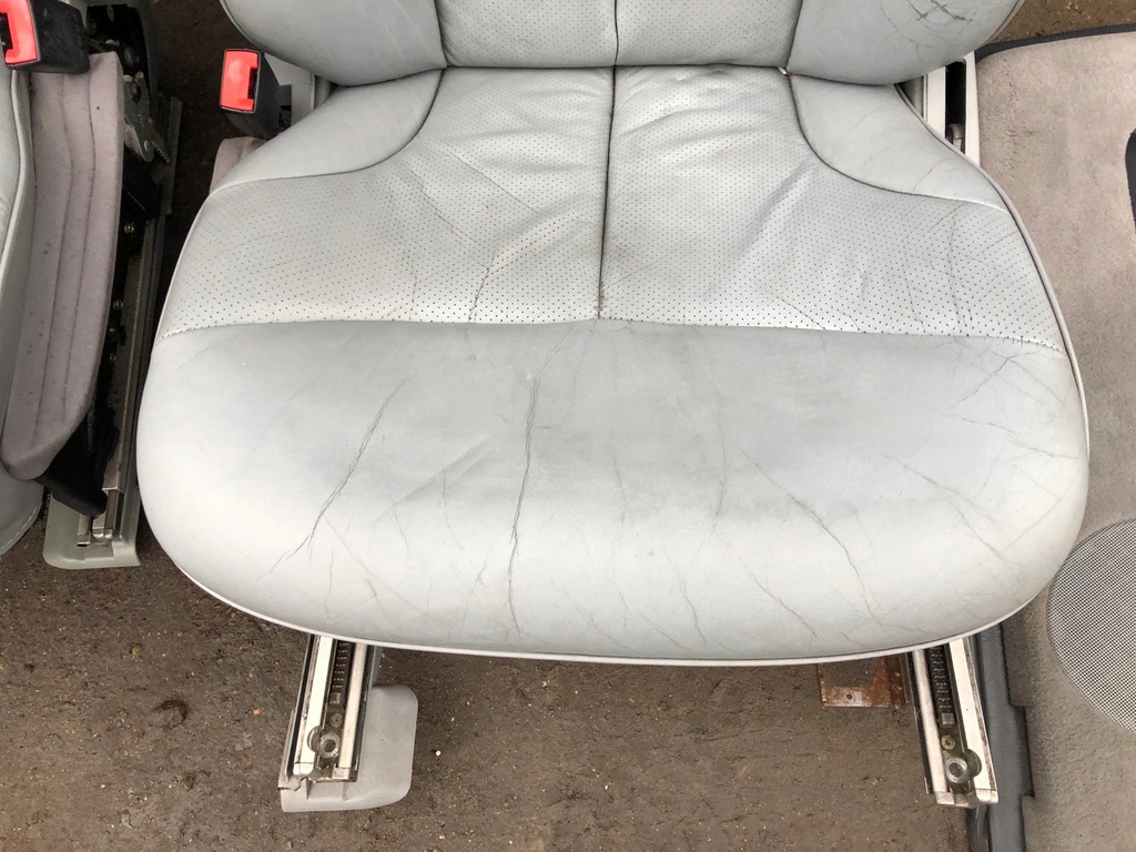 фото №12, Mercedes w140 lift long сиденья заднее сиденье обивка кожа серые