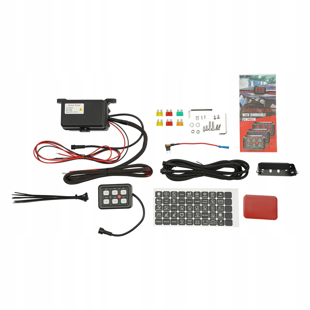 фото №10, 6 gang універсальний панель перемикачів do автомобіля вантажівки łodzi utv suv 720w 9-30v dc