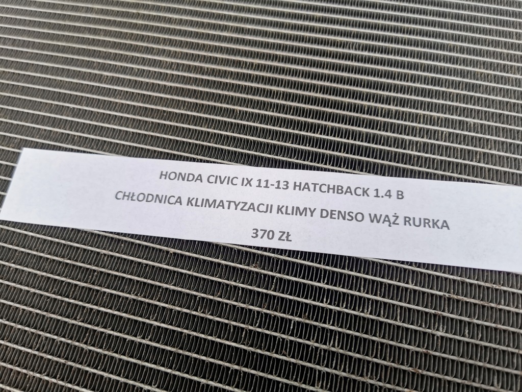 фото №9, Honda civic ix 11-13 хетчбек 1.4 b радіатор кондиціонера кондиціонер denso wąż