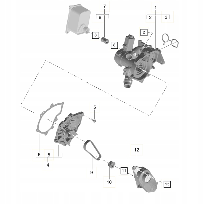 фото №1, Насос жидкость охлаждающий porsche macan 2.0 r4 pac121012b