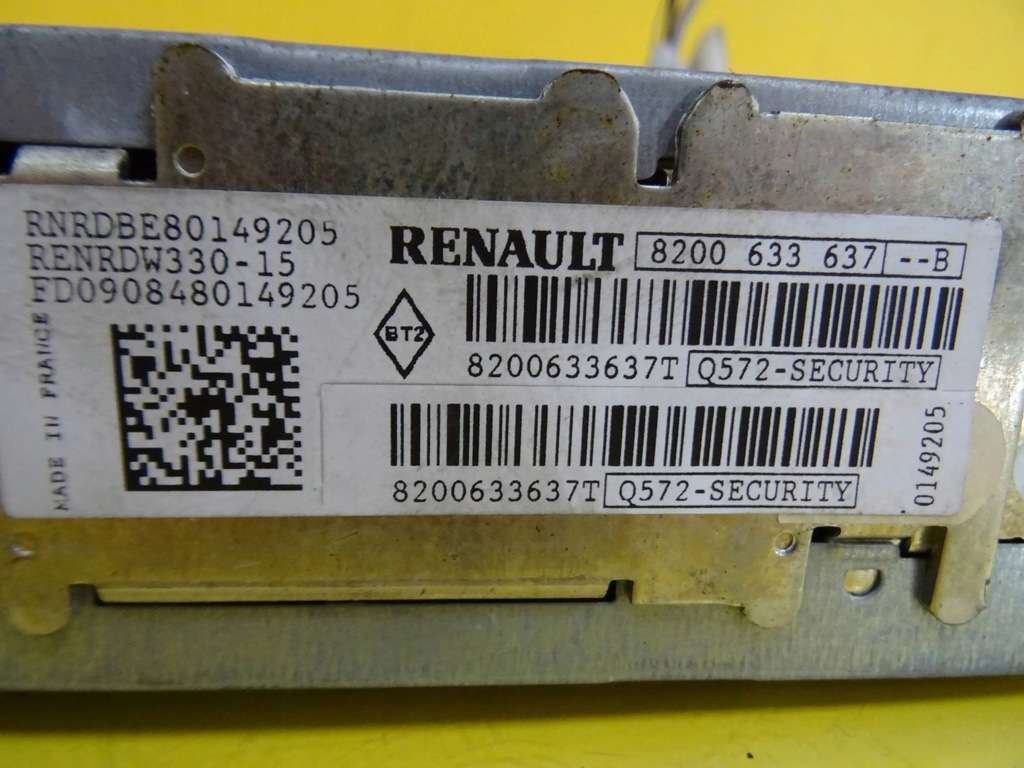 фото №7, Радио заводской + kod renault scenic ii 8200633637b nr108
