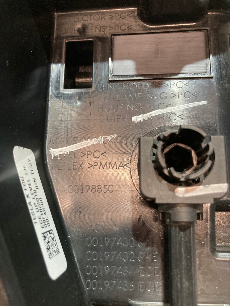 Протитуманна фара лівий led drl tesla x 1034330-00-b Недорого