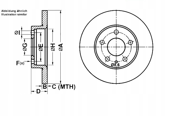 фото №1, Ate тормозные диски тормозные 2szt. alfa romeo gtv spider 1