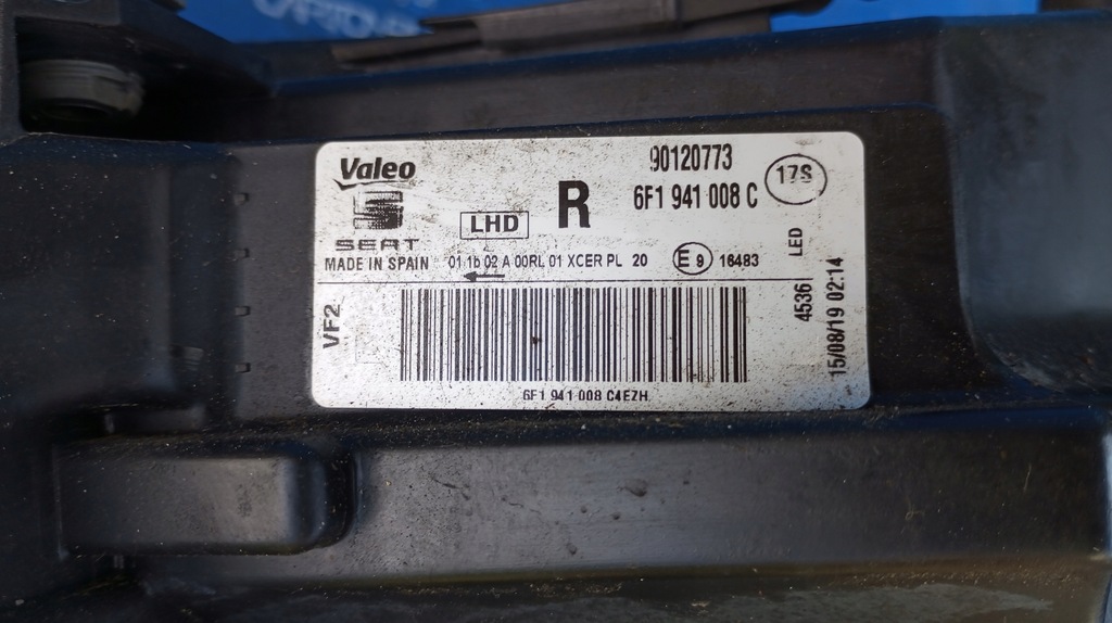 фото №13, Лампа фара правый перед eu seat ibiza v 5 arona 6f1941008c led