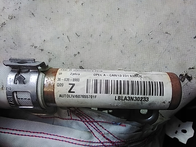 фото №4, A866 opel zafira b шторка подушка безпеки ліва 13231632