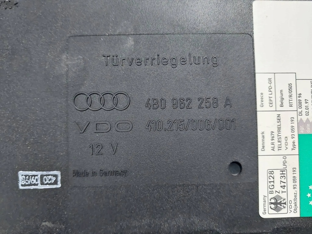 фото №6, Модуль комфорта жгут разъёмы audi a6 c5 4b0962258a