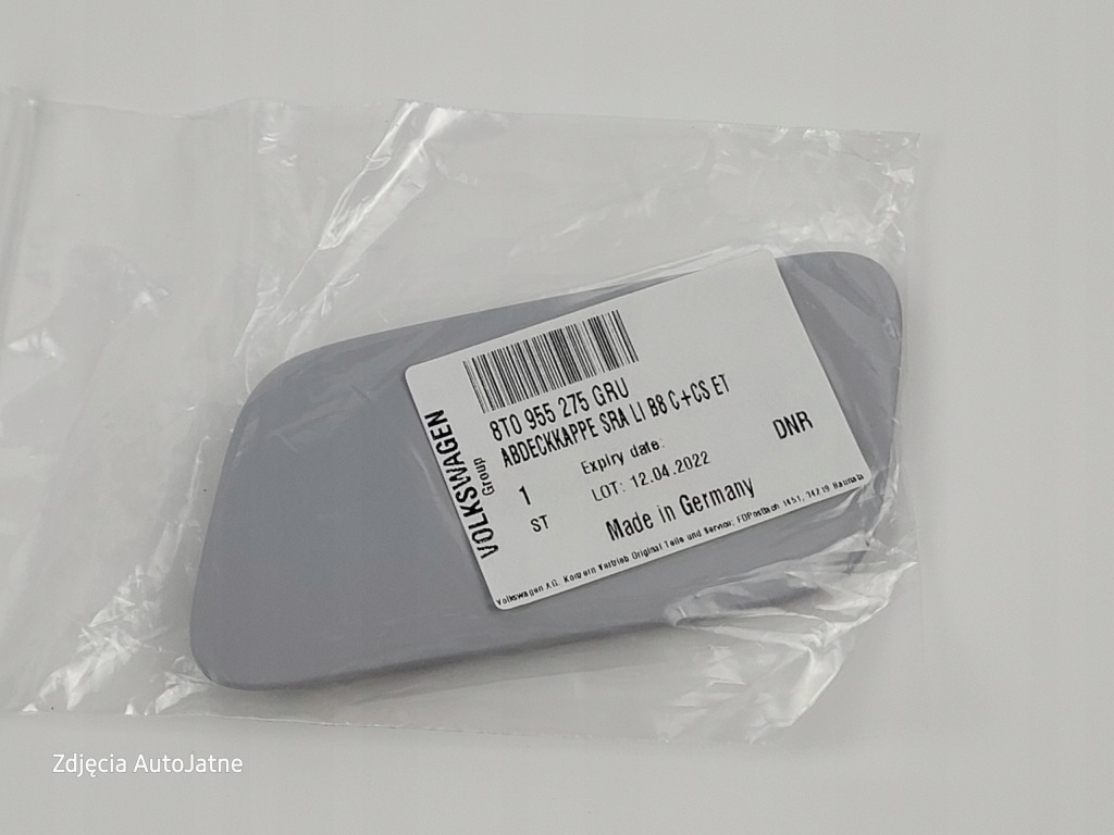 фото №1, Audi a5 8t заглушка ліва розпилювача фара 8t0955275 gru nowa oryg.