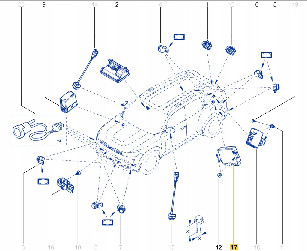 фото №13, Модуль блок керування паркування pdc renault dacia 284l04153r