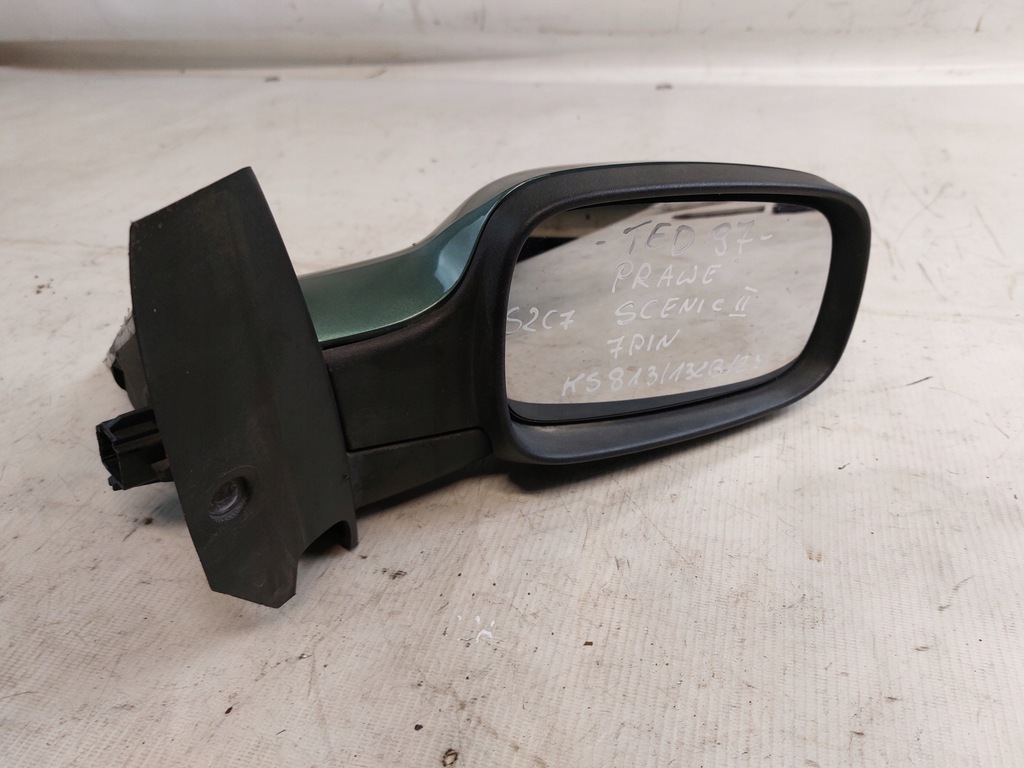 фото №1, Зеркало правое 7 pin renault scenic ii ted97