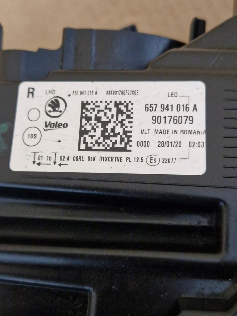 фото №9, Лампа права skoda scala 2019 crystal lighting оригінал