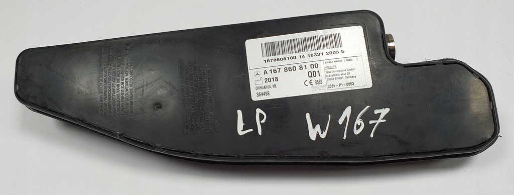 фото №1, Подушка подушка безопасности сиденье левая mercedes gle w167