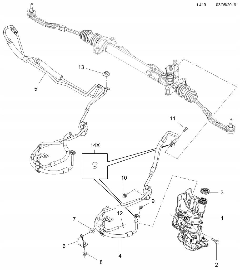 Купить 95529519 шланг к przrkładni руля