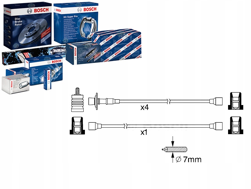 фото №1, Дроти запалювання bosch 111998031 a zef304 b370