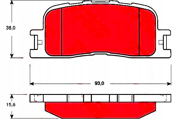 фото №1, Trw тормозные колодки тормозные toyota задняя camry trw
