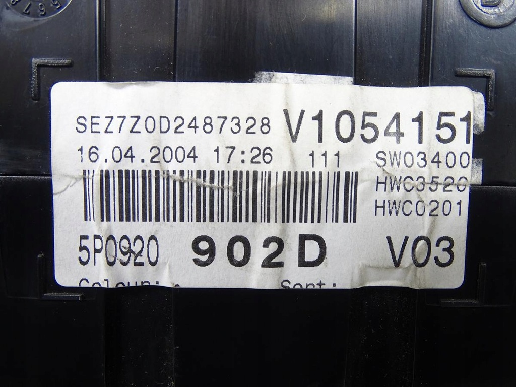 фото №7, Лічильник прилади seat leon ii 2 1.6 8v 2005-2009 5p0920902d