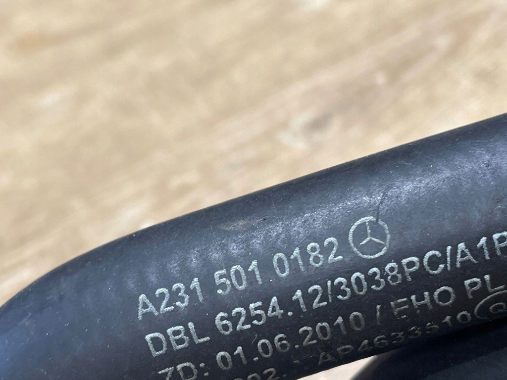 фото №4, Труба пабтрубок  шланг радиатора воды mercedes sl r231 a2315010182