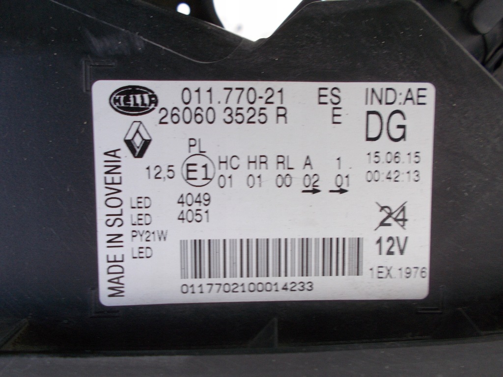 фото №15, Renault kadjar lift 18-22 pure vision led лампа левая передняя org !!!