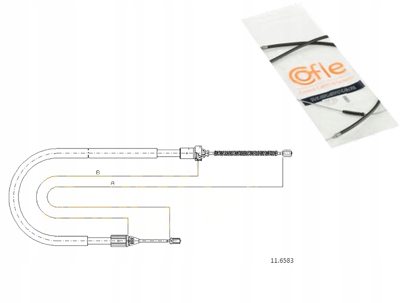 фото №1, Трос тормоза ручного renault symbol i 1.4 lb0/1