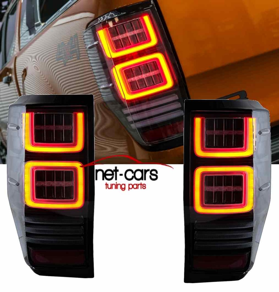 фото №1, Лампы задние ford ranger 12-18 full led neon динамический чёрные black