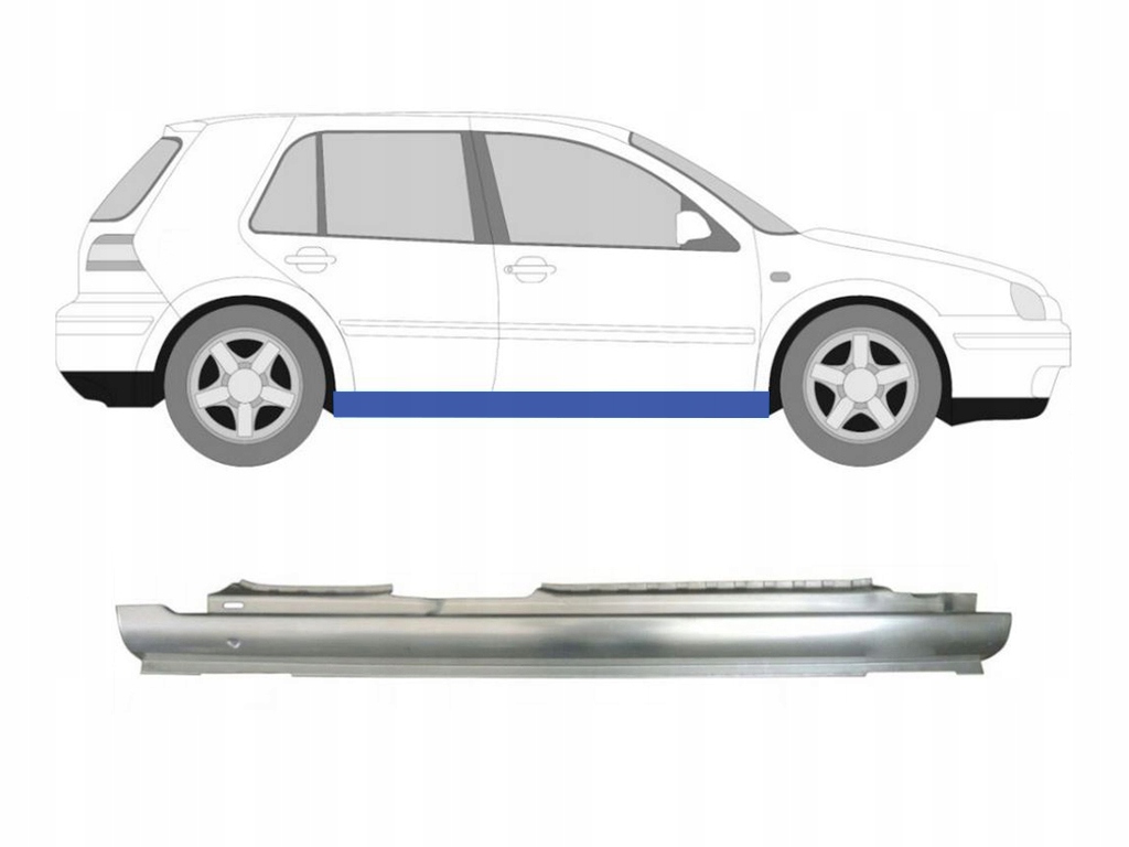 фото №1, Vw bora 1998-2005 порог правая