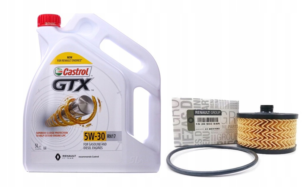 фото №1, Масло castrol 5w30 фильтр масла dacia duster ii 1,0 renault captur clio tce
