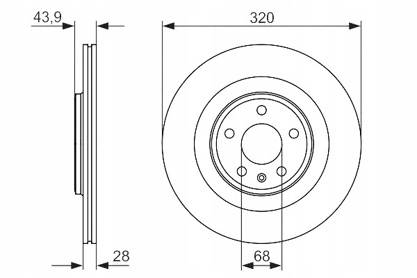 фото №1, Bosch тормозные диски тормозные 2szt. перед renault clio iv espace v grand